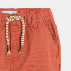 شورت قطني أحمر بخصر مطاطي...